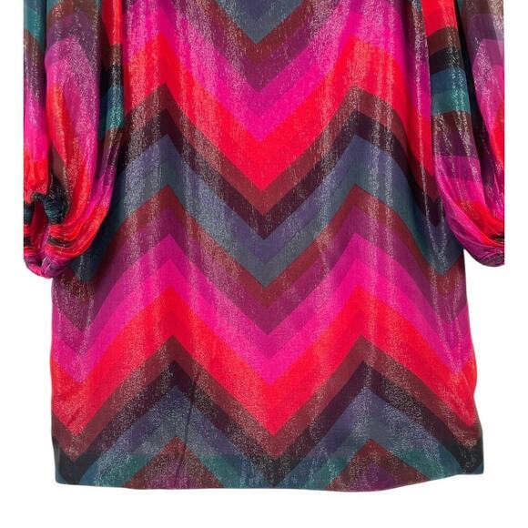 Trina Turk Hitachi Silk Blend Shift Dress Size 2 Multicolor Party Night Out - Picture 8 of 13